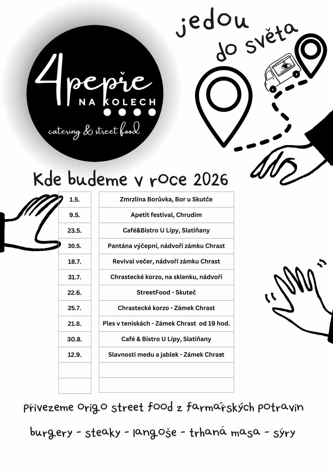 Akce a místa, kde nás v této sezóně najdete